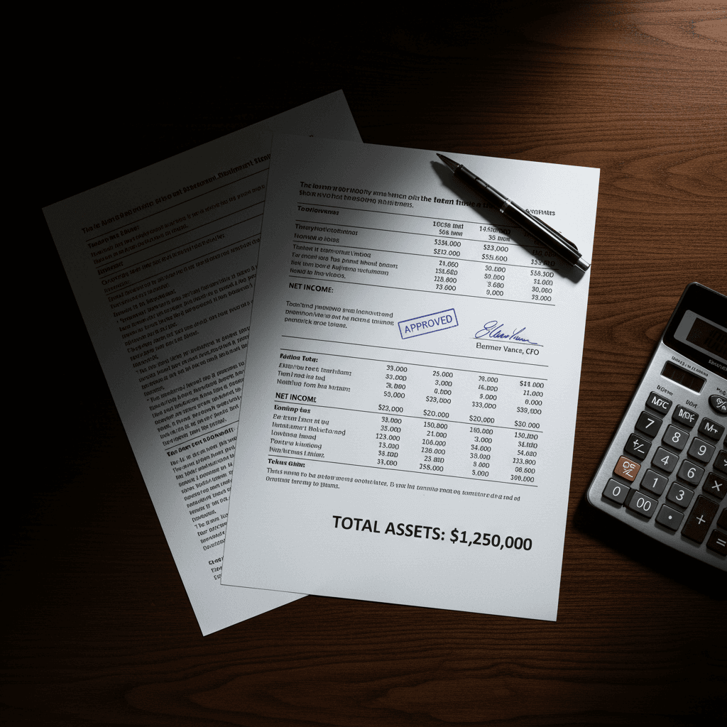 Completed financial statements ready for submission
